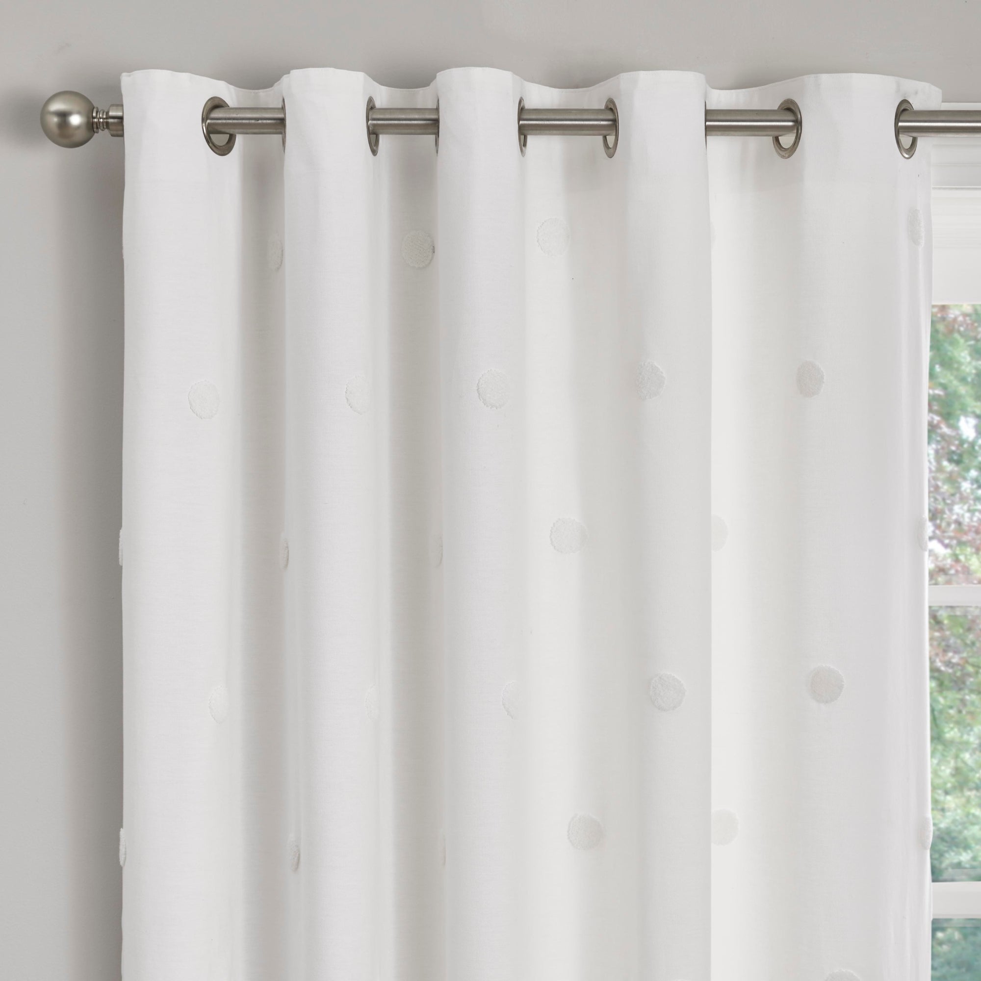 Pair of Eyelet Curtains Zara by Appletree Boutique in White