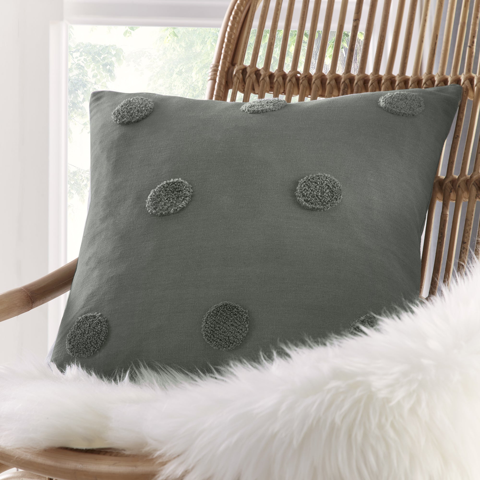 Zara - Tufted Spots Filled Cushion - by Appletree Boutique