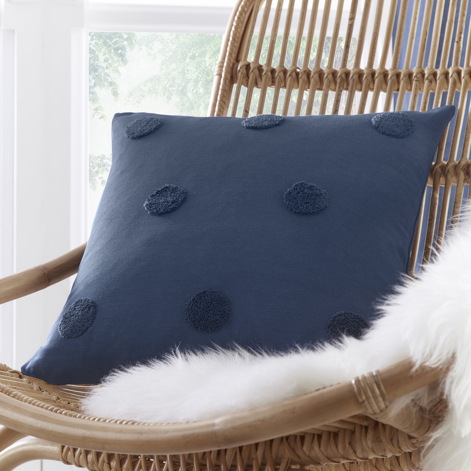Zara - Tufted Spots Filled Cushion - by Appletree Boutique